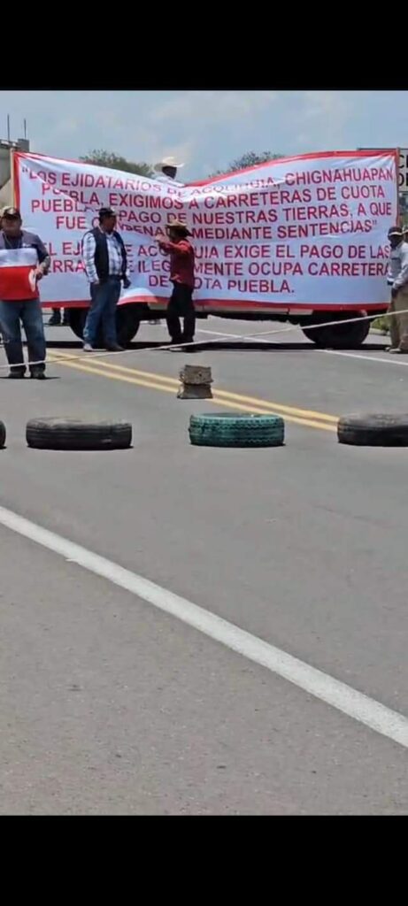 Cerrada la autopista Tlaxco-Tejocotal por manifestación