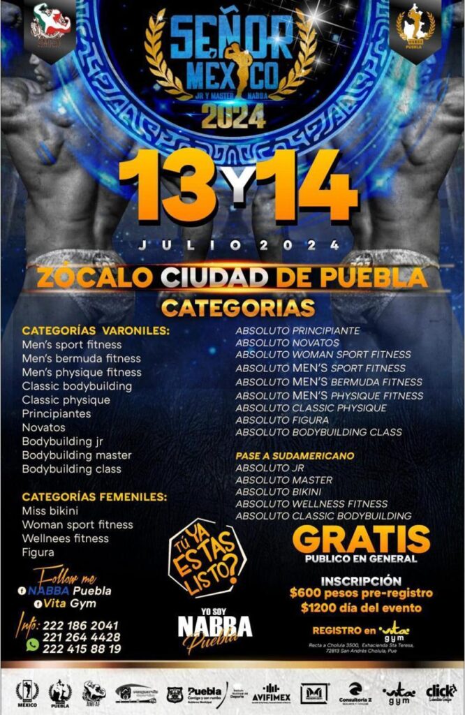 Por segunda ocasión, Puebla será sede de “Señor México Jr. y Máster”