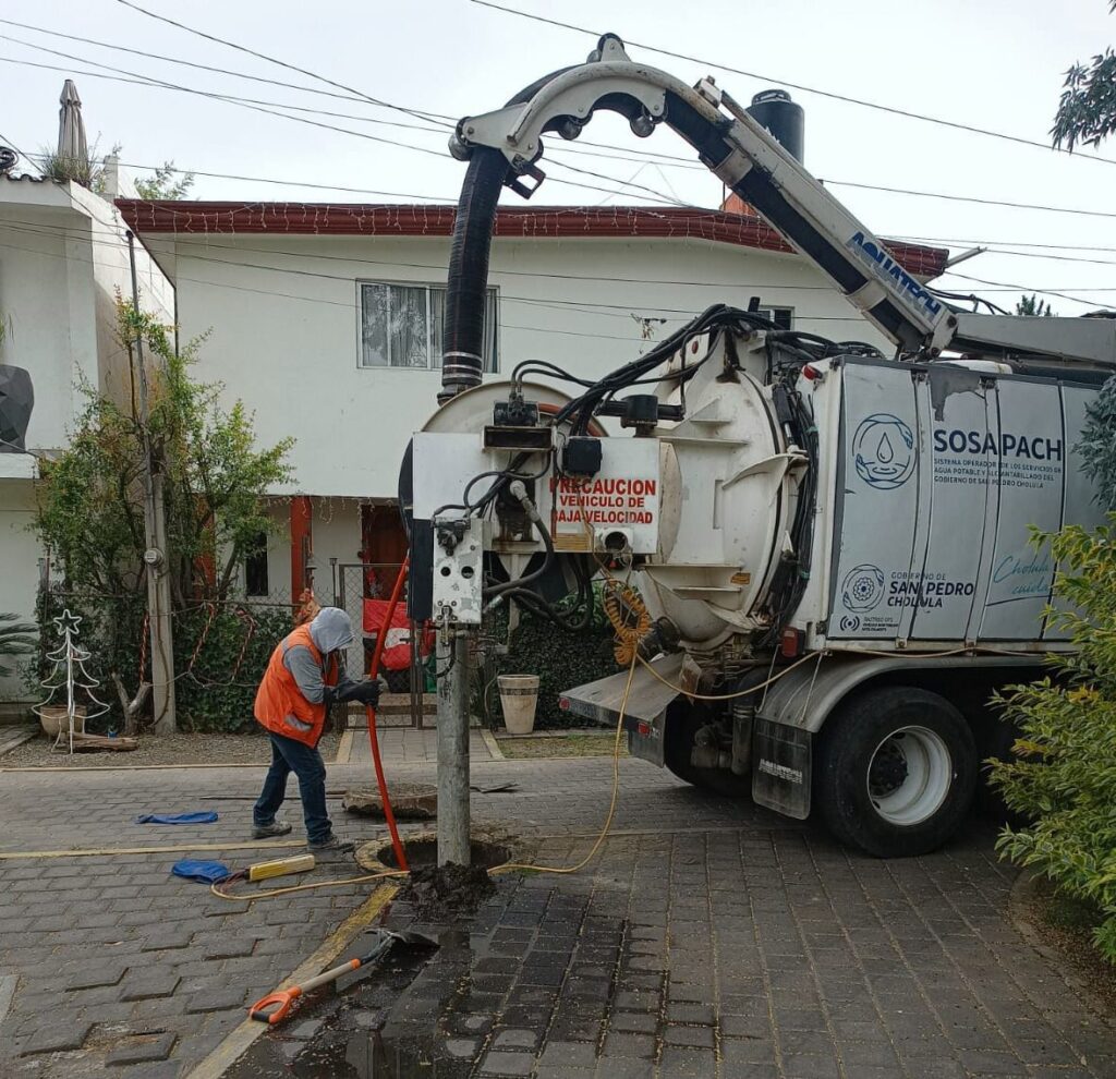 Operativo pluvial en San Pedro Cholula trabaja en conjunto para evitar inundaciones