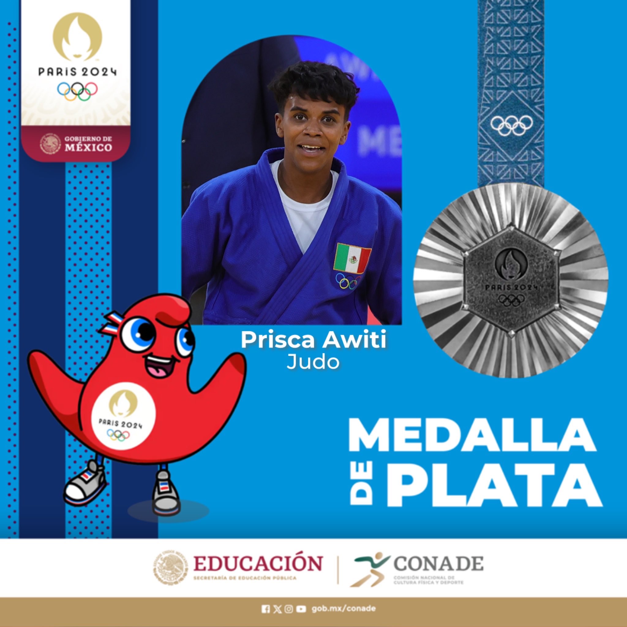 Mexicana Priesca Guadalupe Awiti Alcaraz ganó medalla de plata en judo 