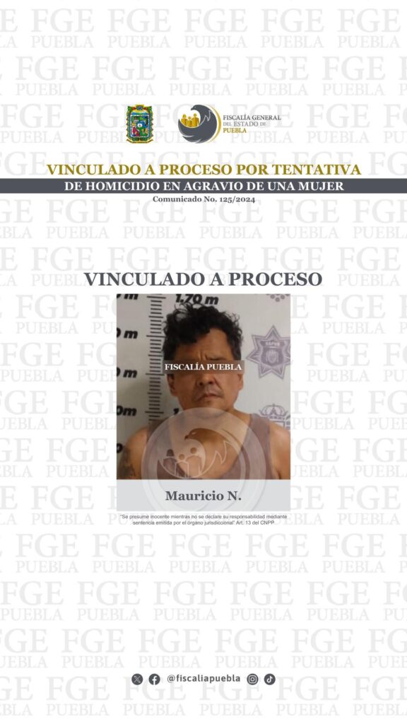 Vinculado a proceso por tentativa de homicidio en agravio de una mujer