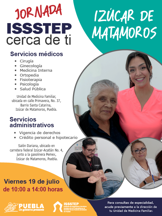 Invita ISSSTEP a sexta jornada regional en Izúcar de Matamoros