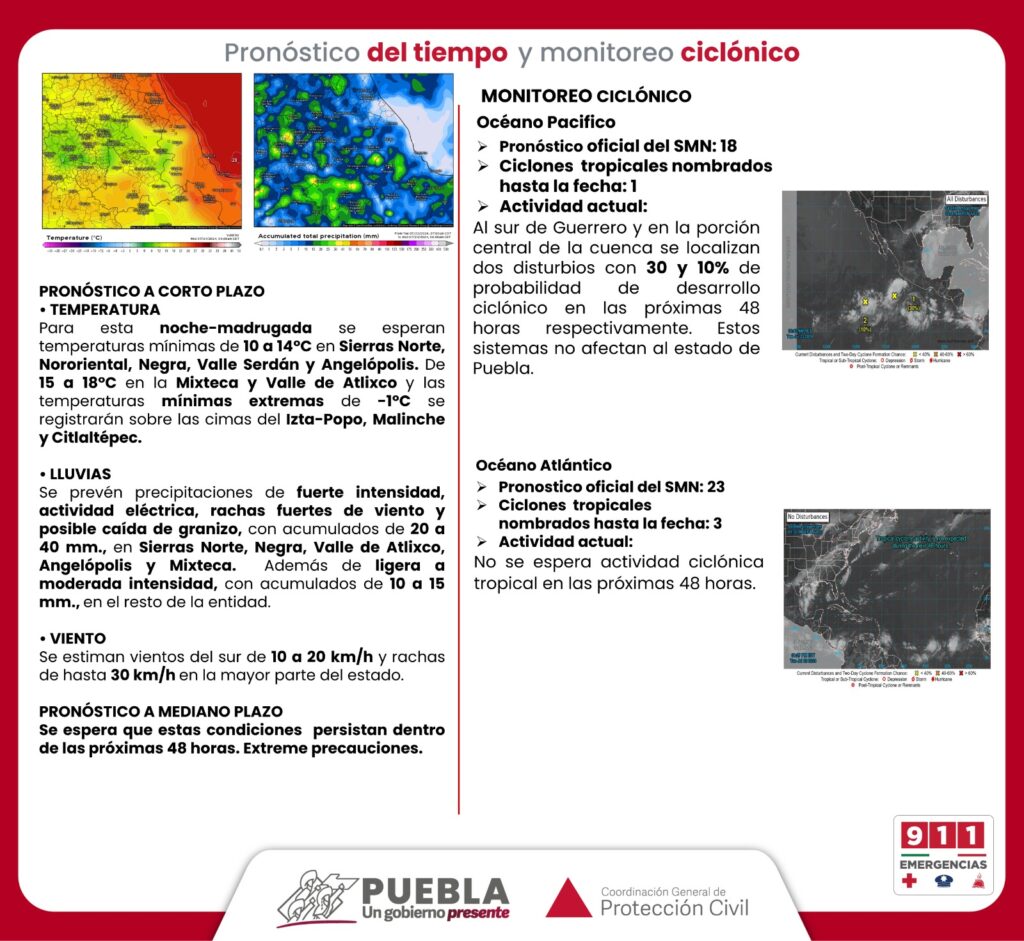 Casas dañadas en varios muncipios por las lluvias, reporta Protección Civil