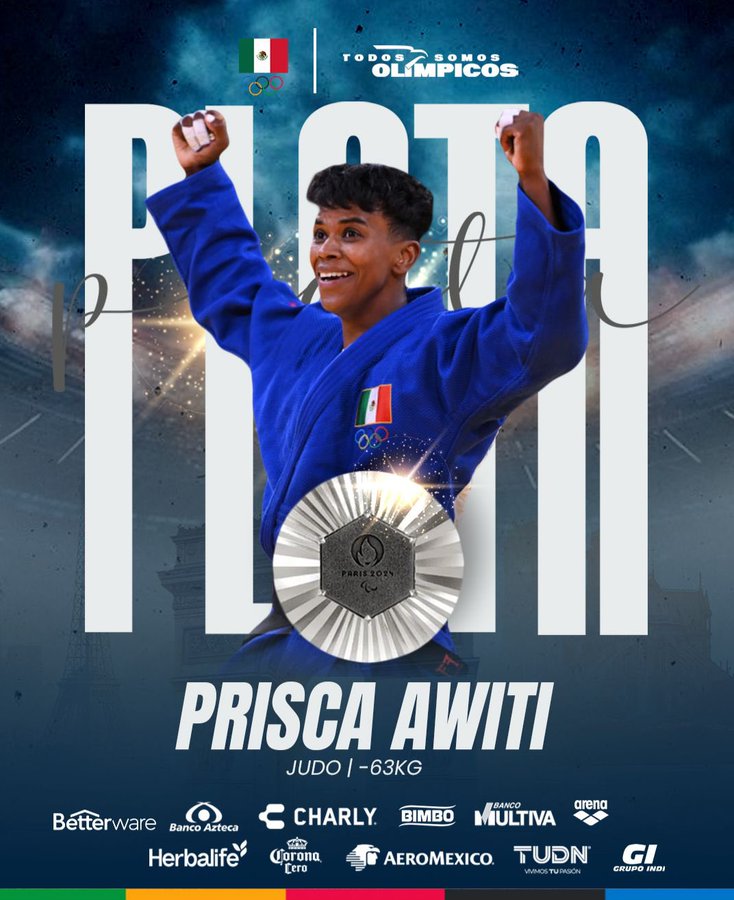 Prisca Awiti consiguió medalla de plata en judo en Paris 2024