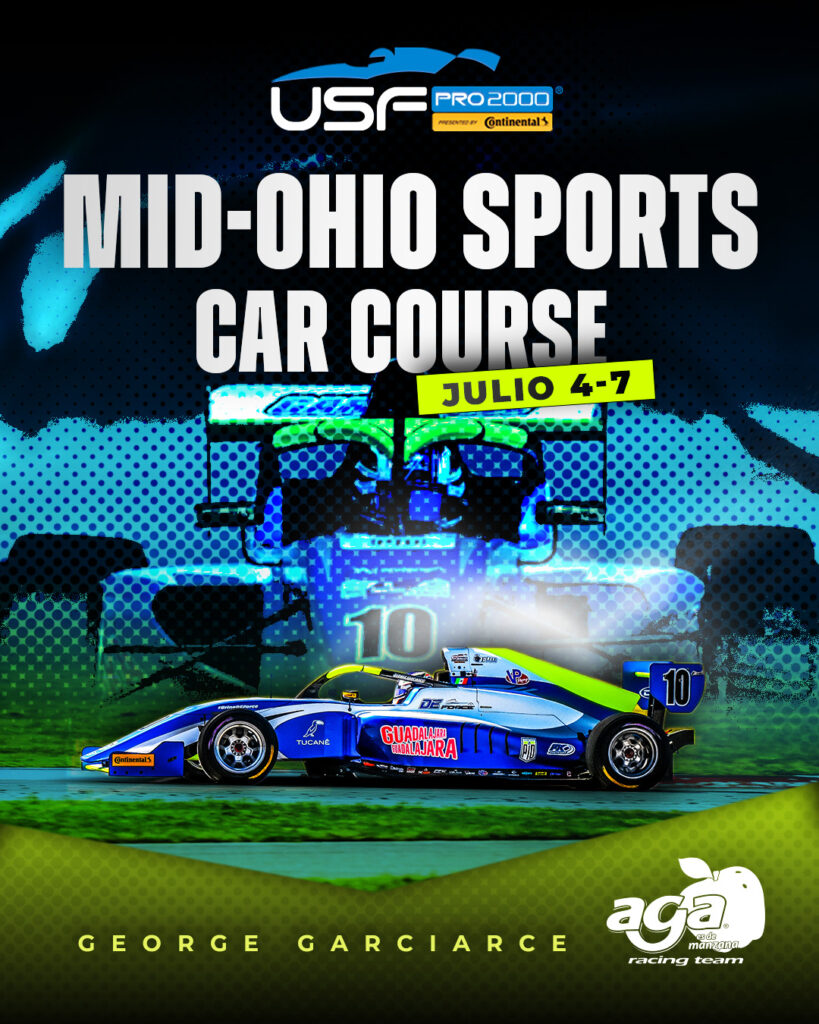 George Garciarce, a la disputa de la fecha 13 y 14 de la USF Pro 2000 en Mid Ohio