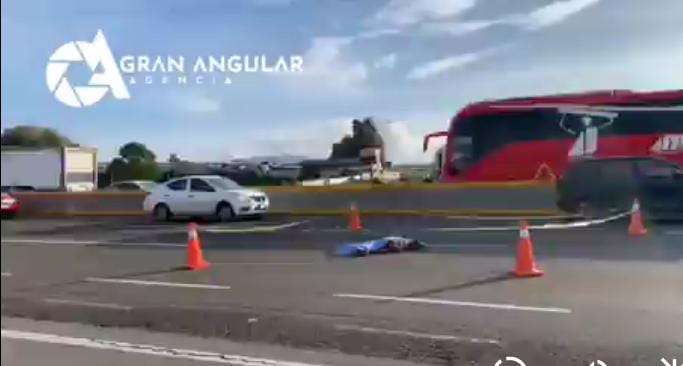 Video: Hombre murió atropellado en la autopista México-Puebla