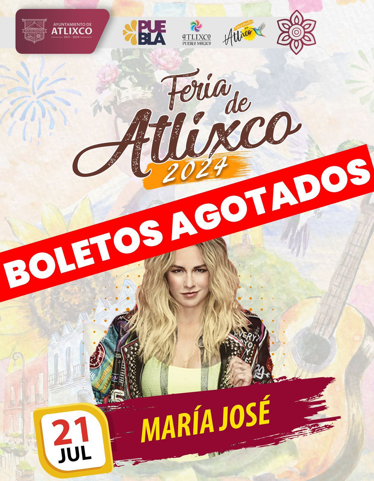 Fotonota: Boletos agotados para María José en la feria Atlixco 2024