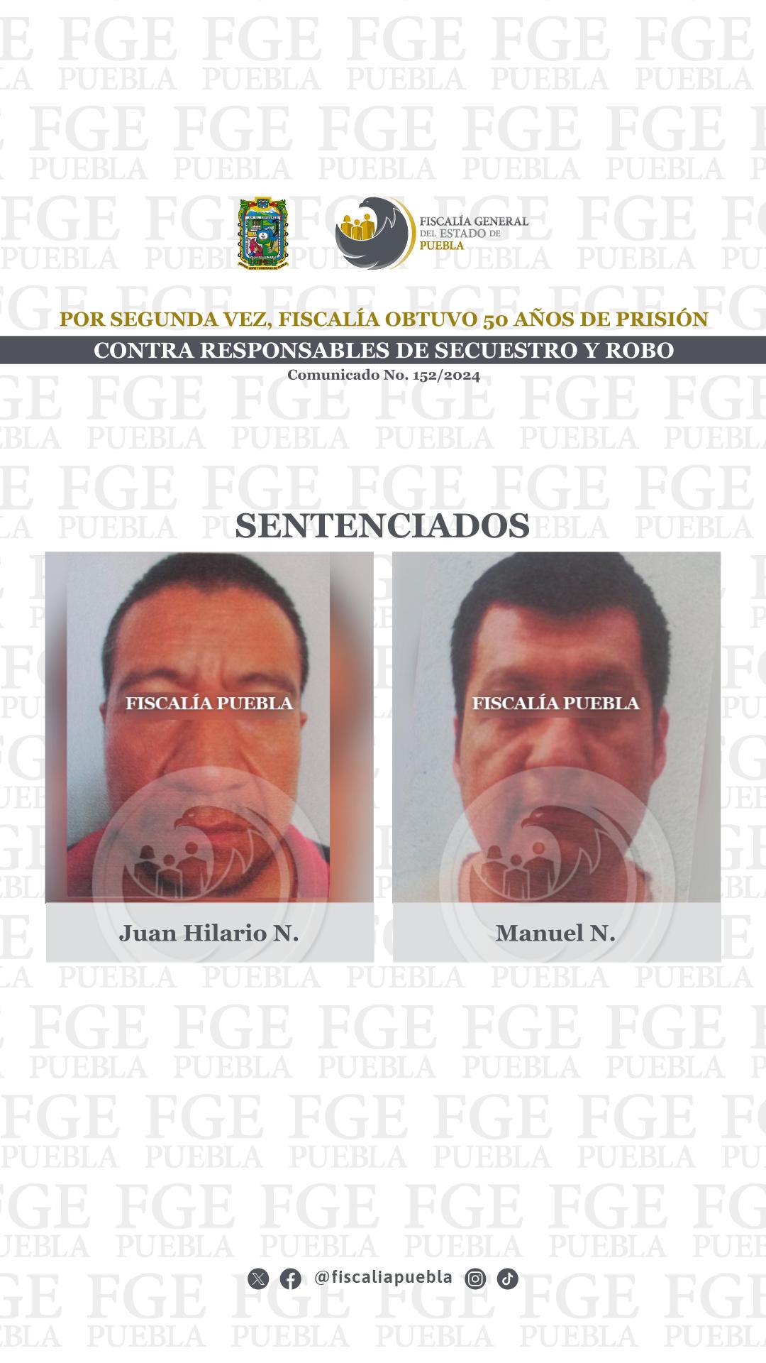 Por segunda vez, Fiscalía obtuvo 50 años de prisión contra responsables de secuestro y robo de vehículo