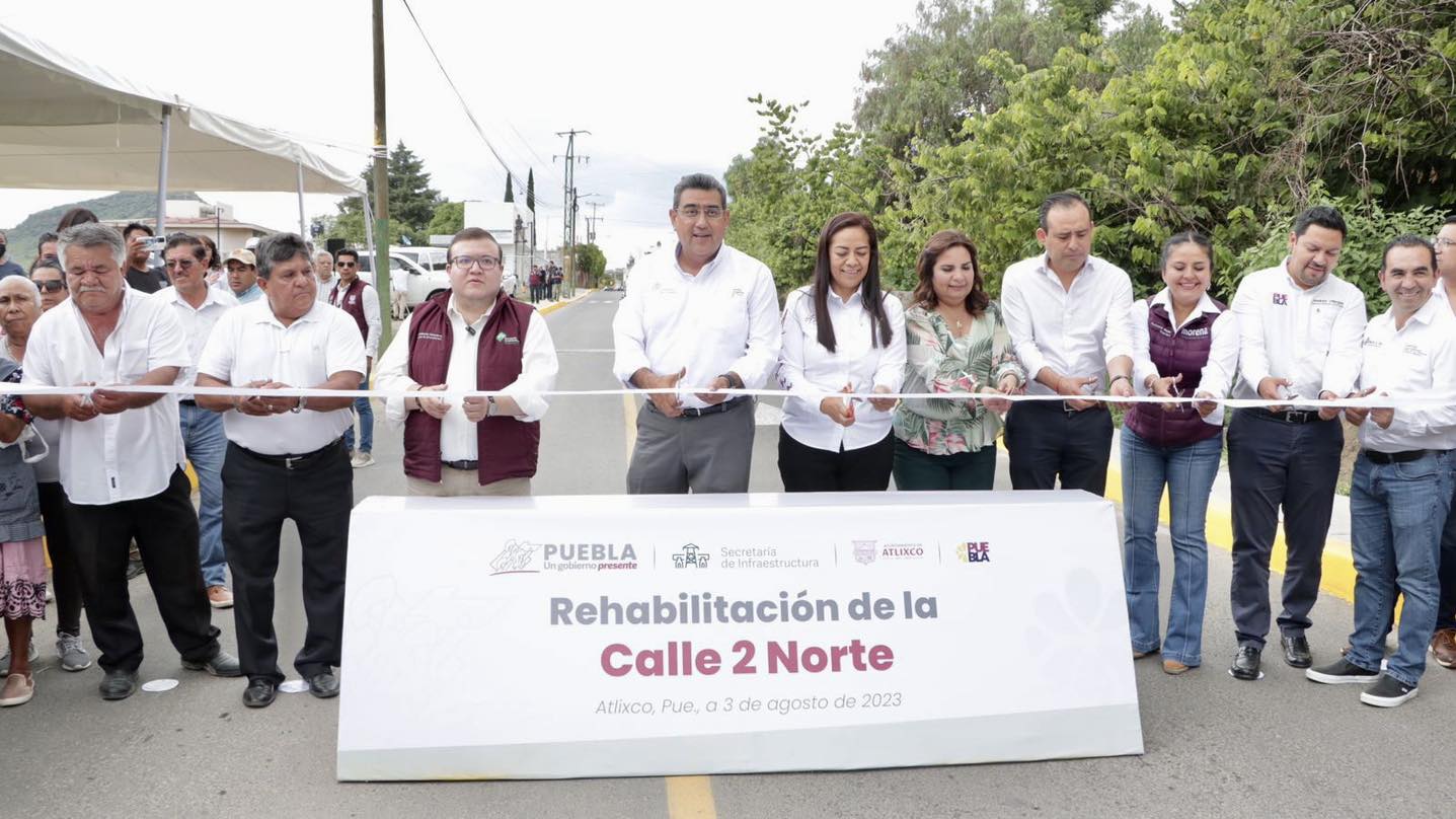 Más obra educativa e infraestructura vial en Atlixco, gracias al trabajo de Ariadna Ayala y Sergio Salomón