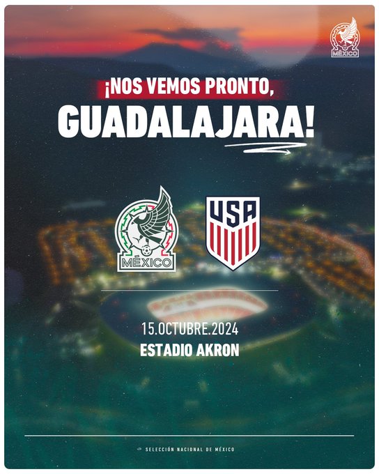 ¿Cuándo juega México vs. Estados Unidos en el Estadio Akron?