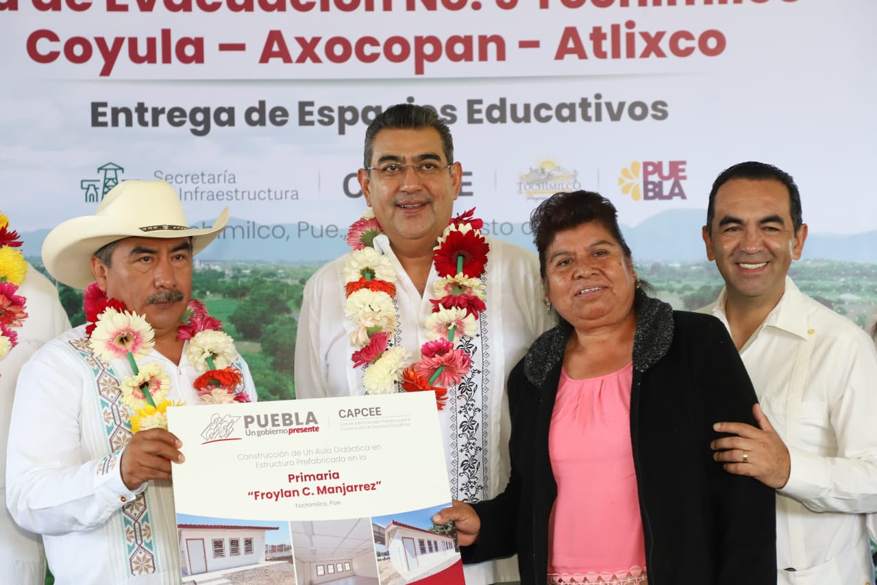 Sergio Salomon inauguró rehabilitación en ruta de evacuación carretera Tochimilco – Atlixco