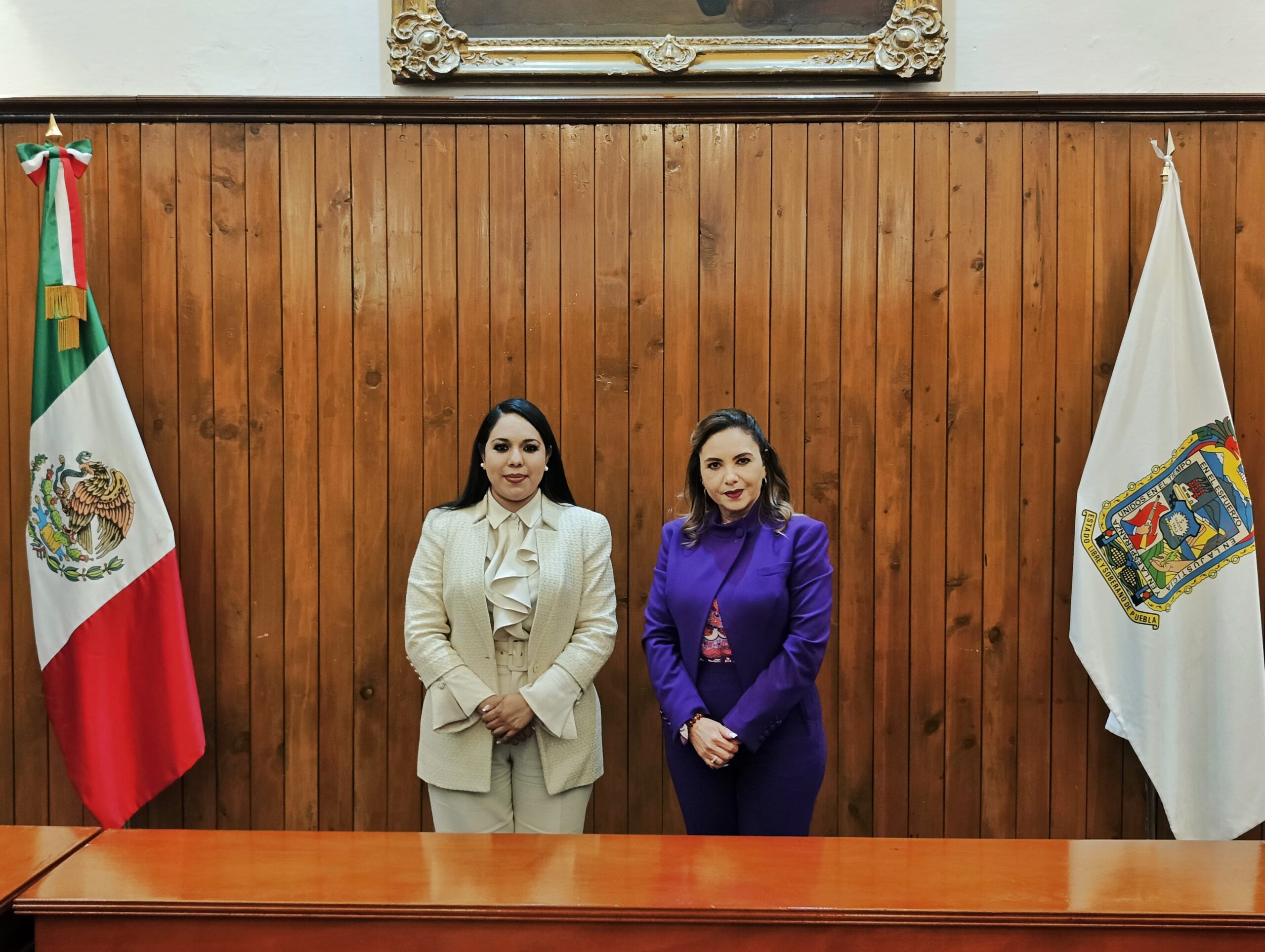 Paola Angon y Tonantzin Fernández instalan mesa de transición en San Pedro Cholula