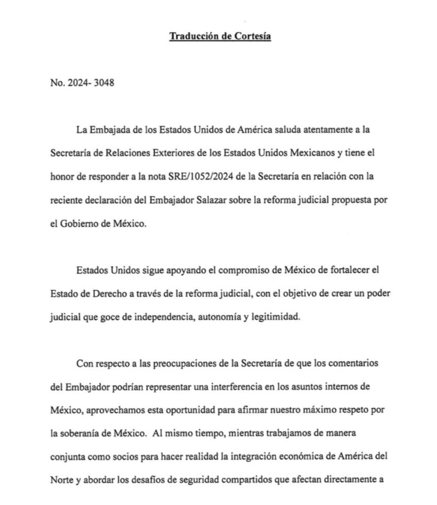 Ken Salazar asegura que EE.UU trabaja con el máximo respeto a la soberanía de México