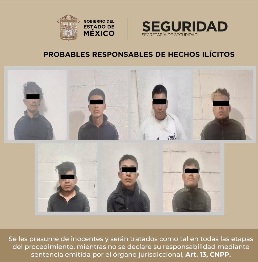 Aseguran en flagrancia a siete personas por secuestro