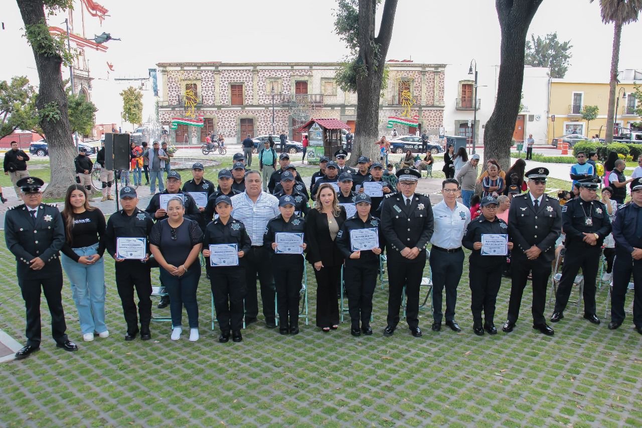 Refuerza Paola Angon Secretaría de Seguridad ciudadana en San Pedro Cholula