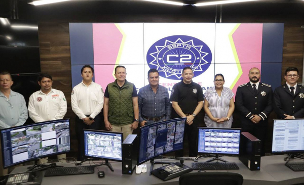 Supervisa titular de la SSP funcionamiento del C2 de Xicotepec