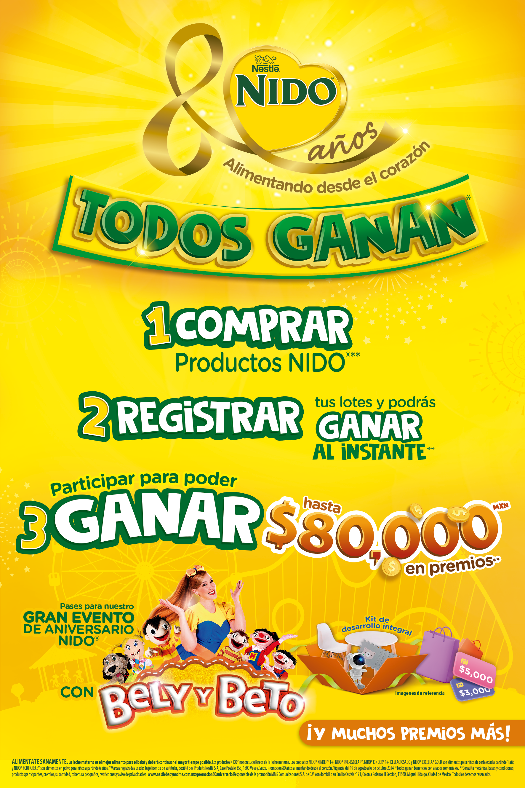 NIDO® celebra 80 años en México y anuncia una promoción y lanzamientos especiales.