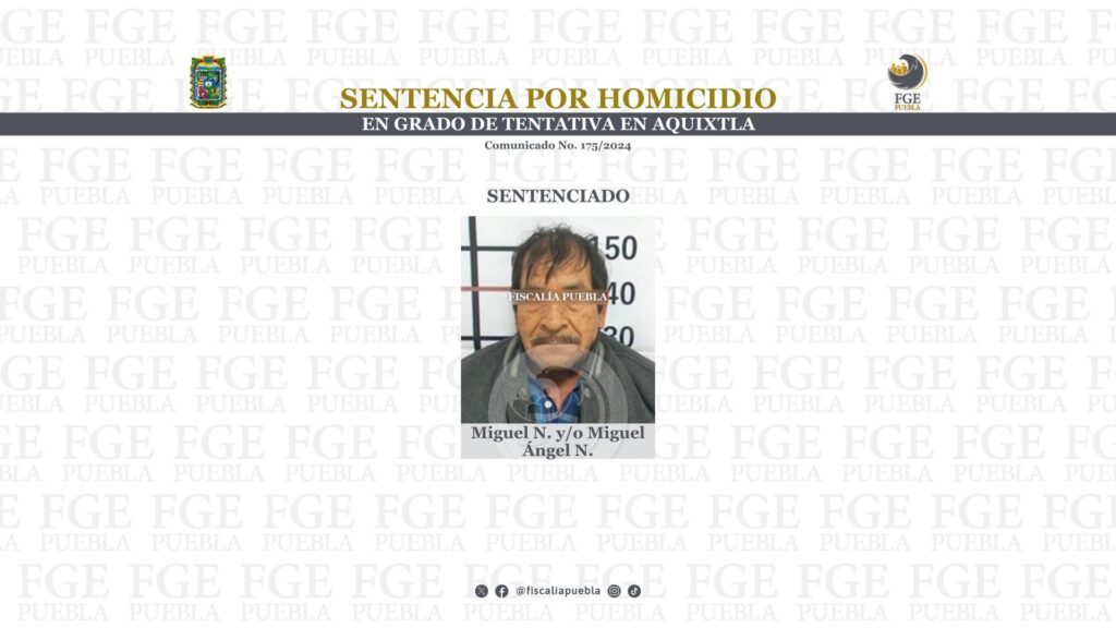 Sentencia por homicidio en grado de tentativa en Aquixtla