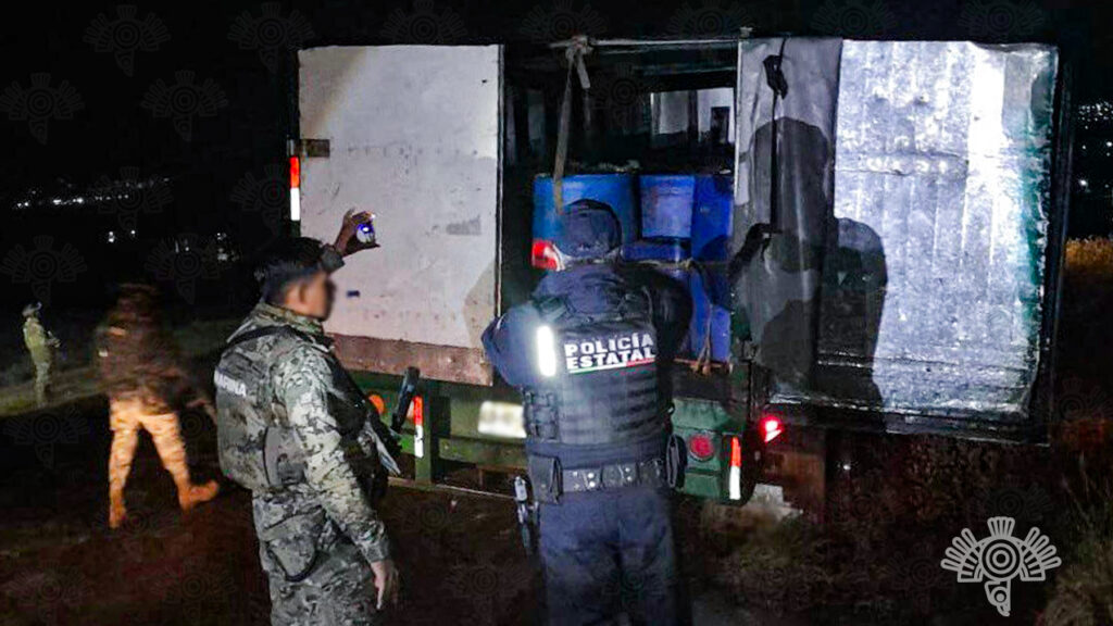 Recuperan 3 mil lts de huachicol en Chignahuapan