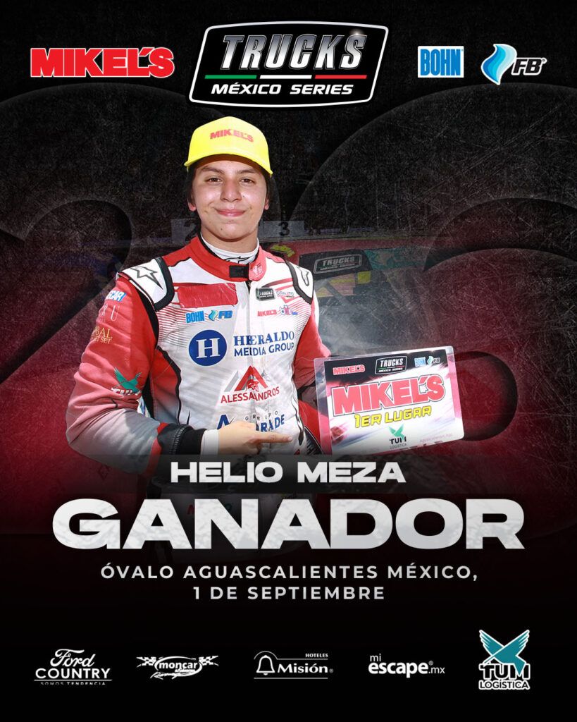 Helio Meza sorprende en Aguascalientes y consigue su segundo triunfo en Trucks México Series
