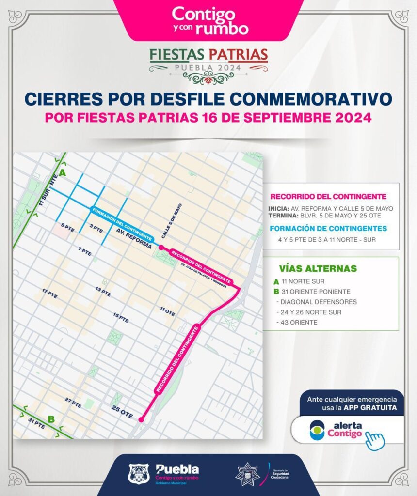 Por fiestas patrias, realizarán operativo en Puebla capital