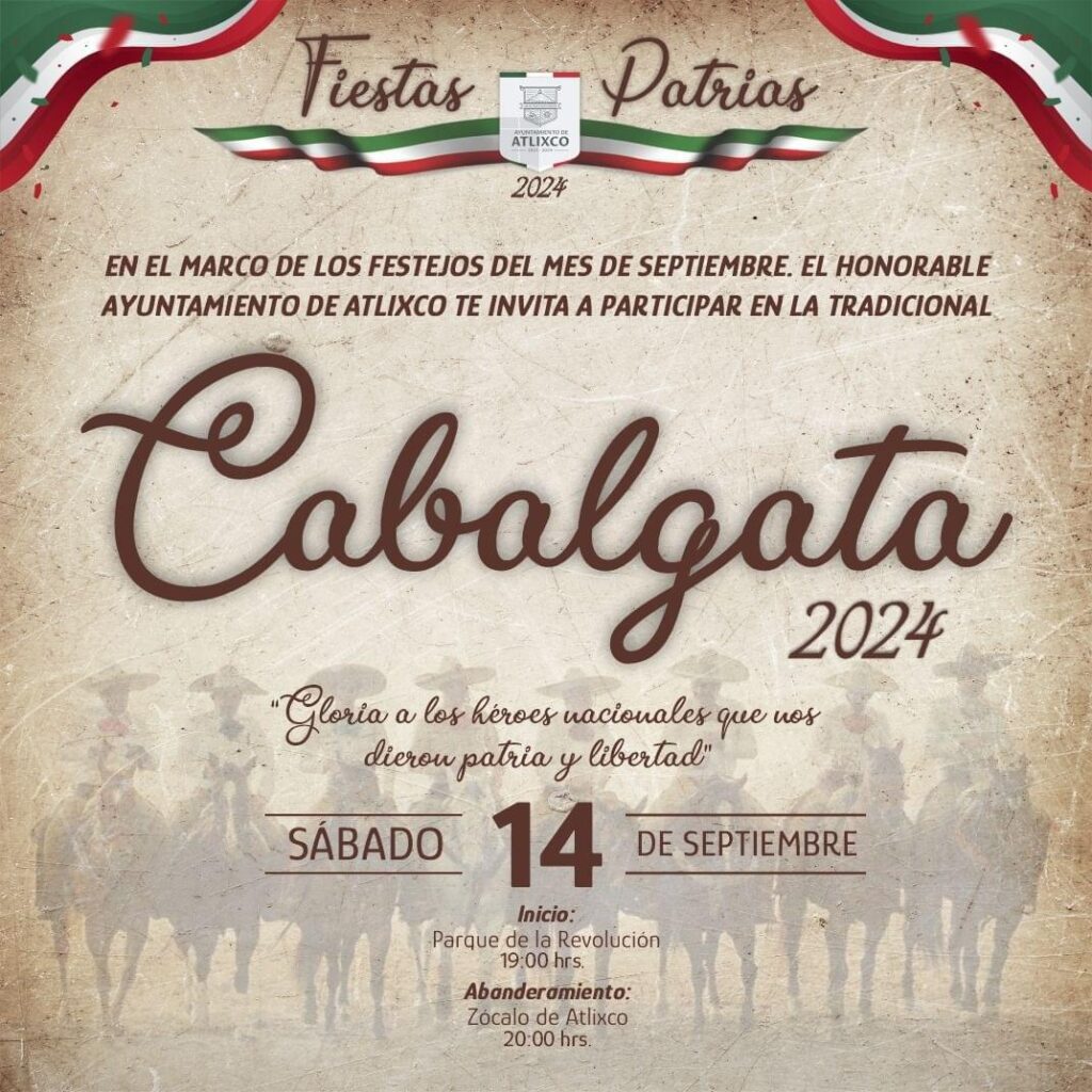 ¡Te traemos la ruta de la cabalgata Atlixco 2024!