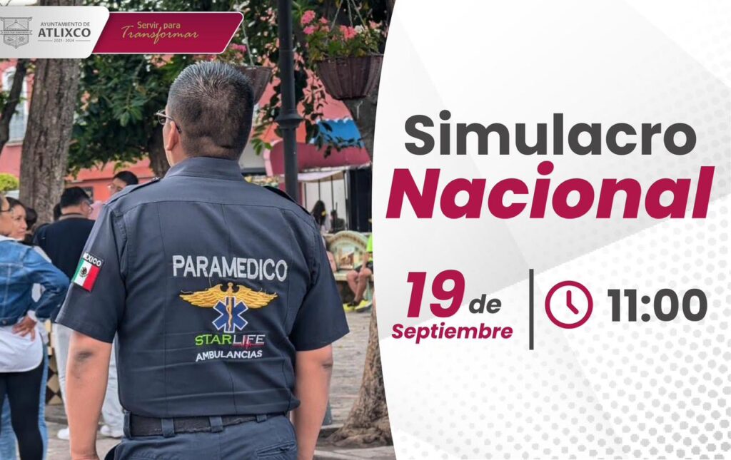 Atlixco, listo para el simulacro nacional 2024