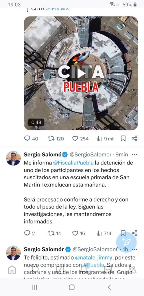 Detuvieron a uno de los que presuntamente intervino en balacera en escuela de Texmelucan: Sergio Salomón