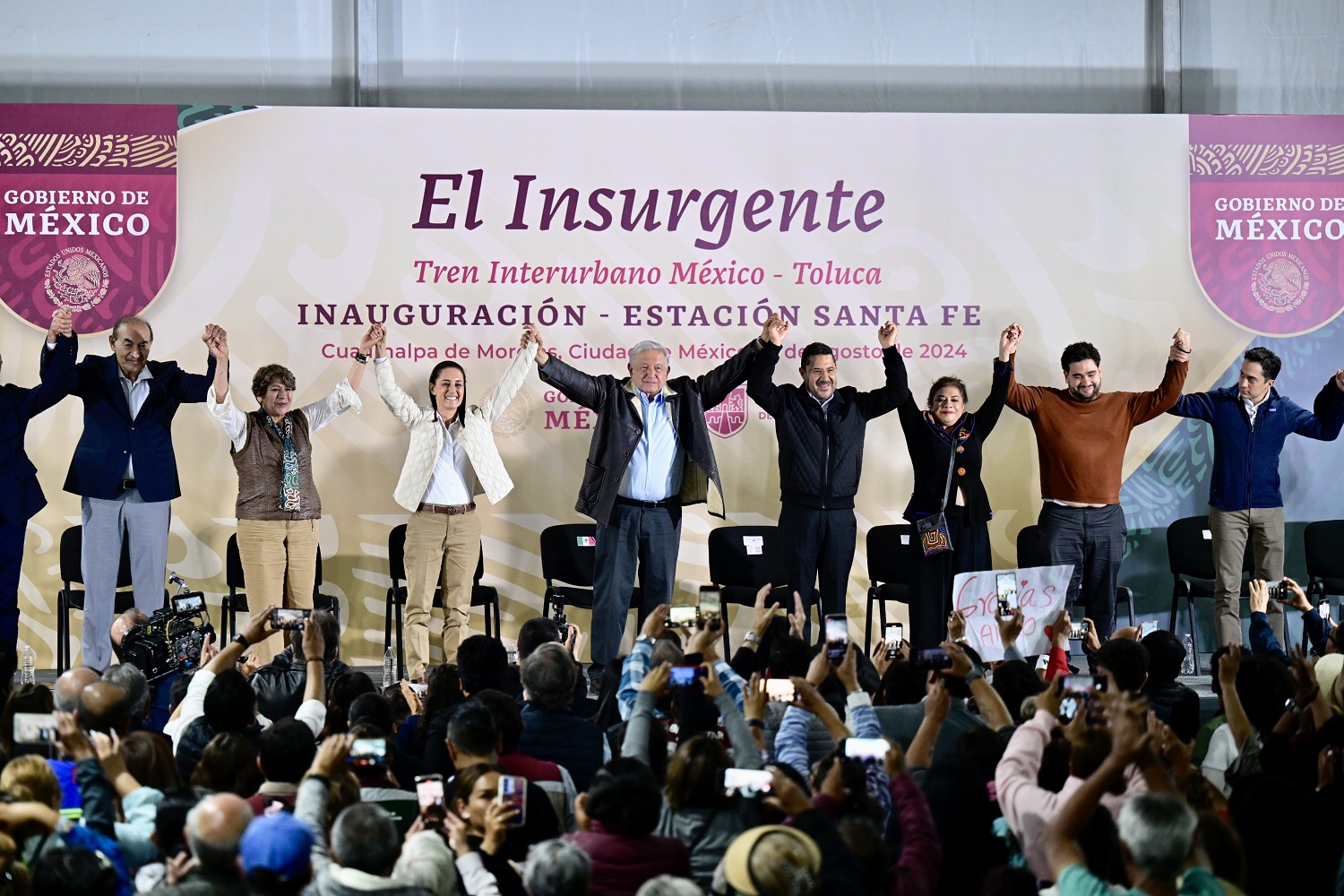 AMLO y Delfina Gómez inauguran servicio de la estación Santa Fe del Tren “El Insurgente”