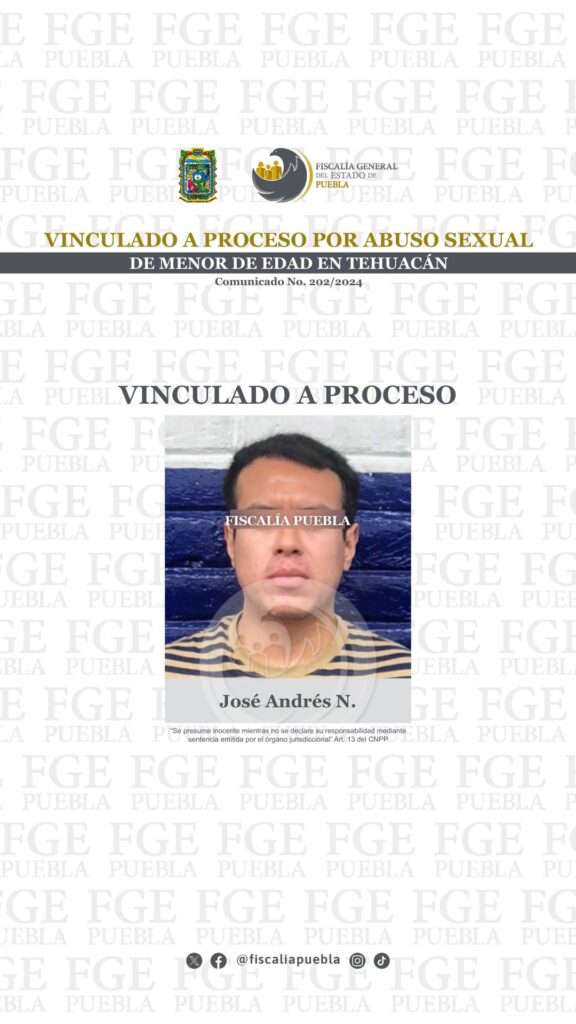 Abusó de niña de 9 años en Tehuacán