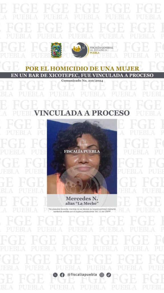 “Meche”, la risueña, mató a una mujer en bar de Xicotepec