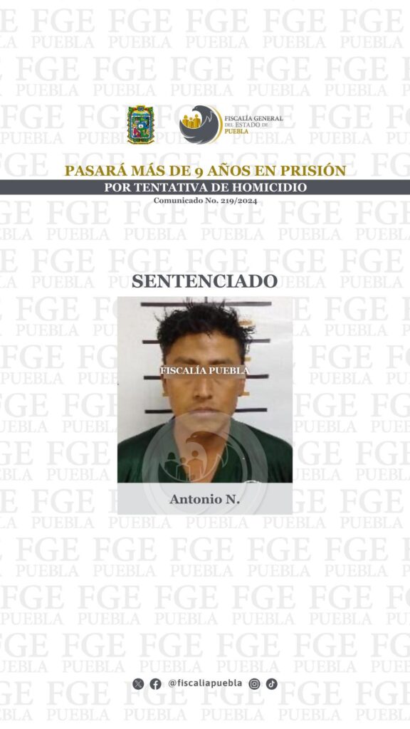 Por intento de homicidio de un agente investigador, 9 años de prisión