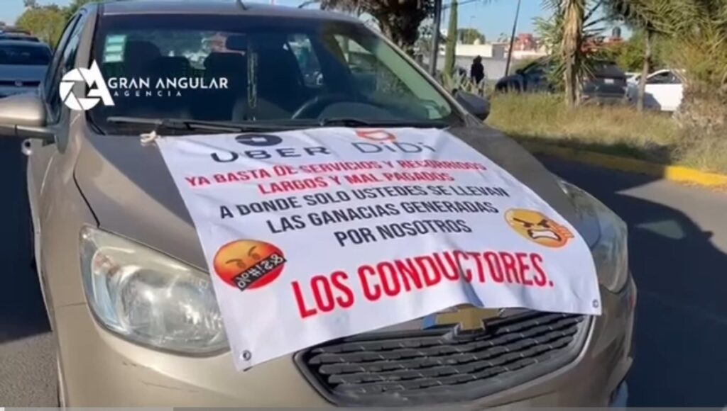Video: Conductores de Uber y Didi se manifiestan contra sus respectivas empresas
