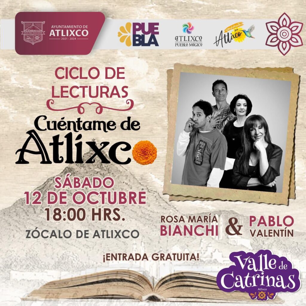 Este sábado en “Cuéntame de Atlixco” la primera actriz Rosa María Bianchi y el comediante Pablo Valentín