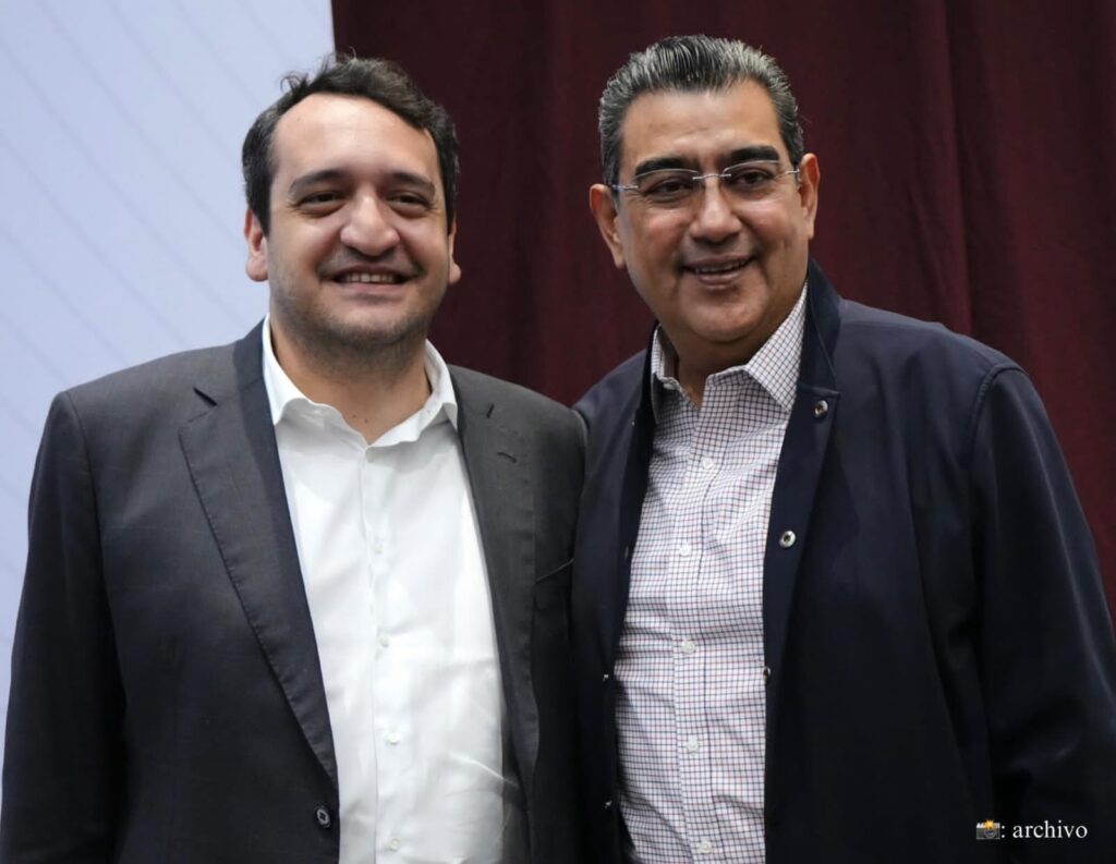 Sergio Salomón da bienvenida a Luisa Alcalde y al hijo de AMLO