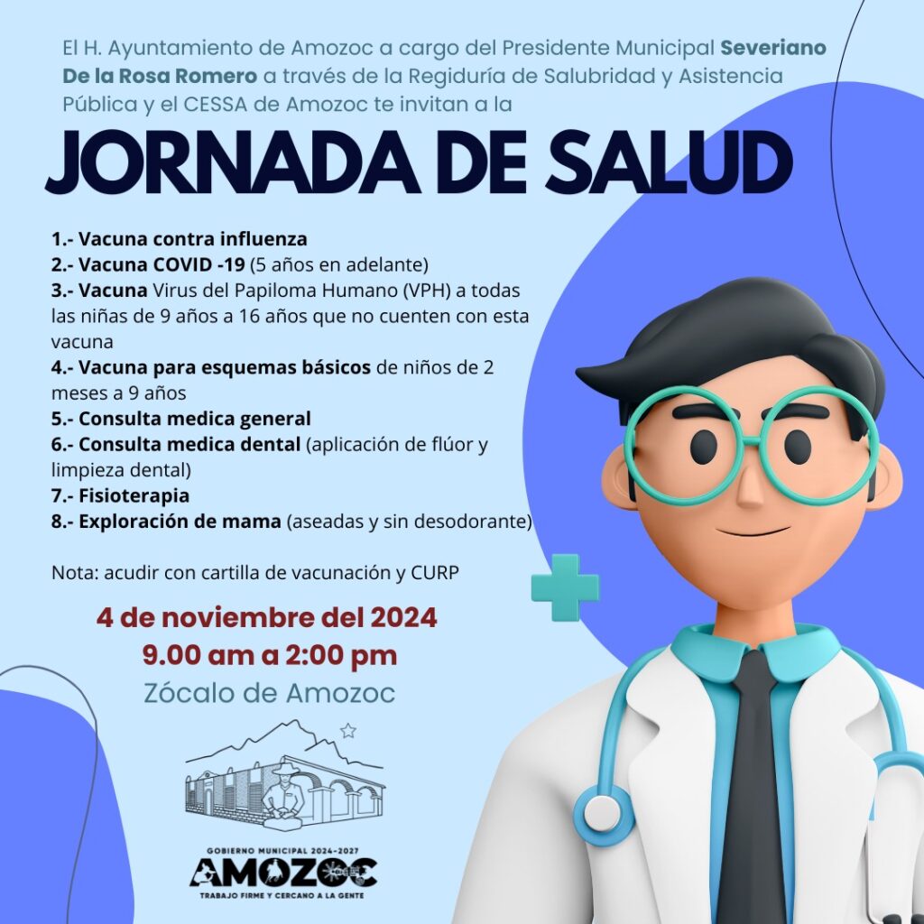 Desde Amozoc: ¡Apúntate a la jornada de salud!