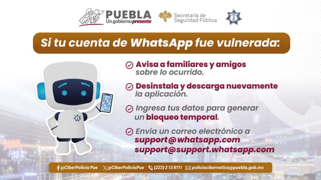 Exhorta SSP a usuarios de WhatsApp a redoblar medidas ante robos de cuentas