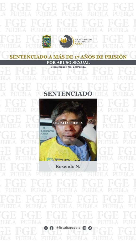 Sentenciado a más de 17 años de prisión por abuso sexual