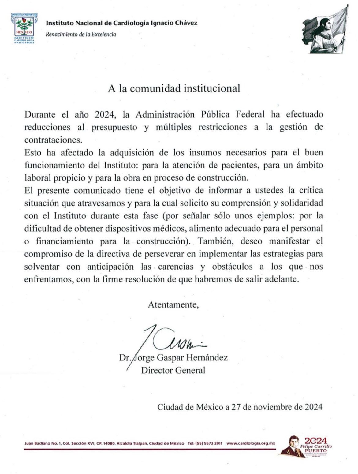 ¿Como en Dinamarca? Instituto Nacional de Cardiología denuncia problemas para adquirir insumos