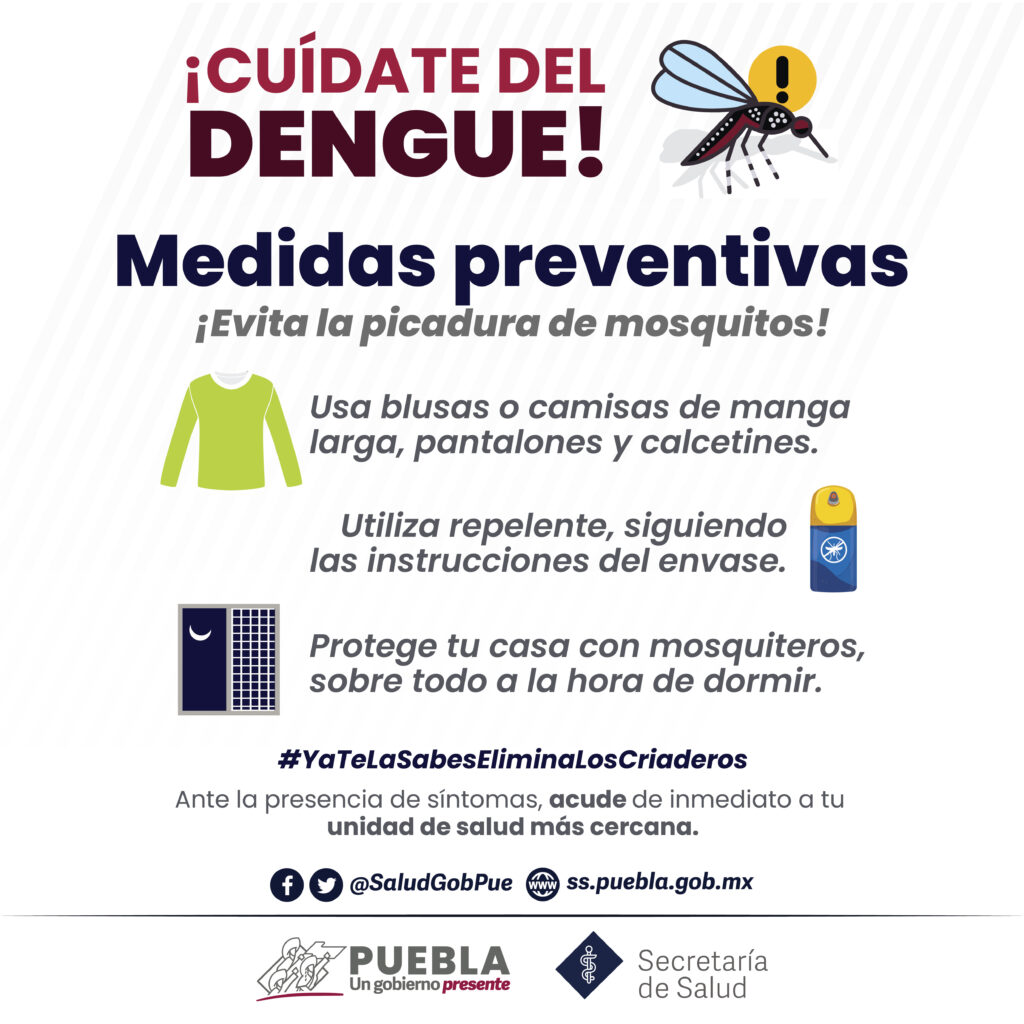 Reporta Salud 29 nuevos contagios por dengue en Puebla