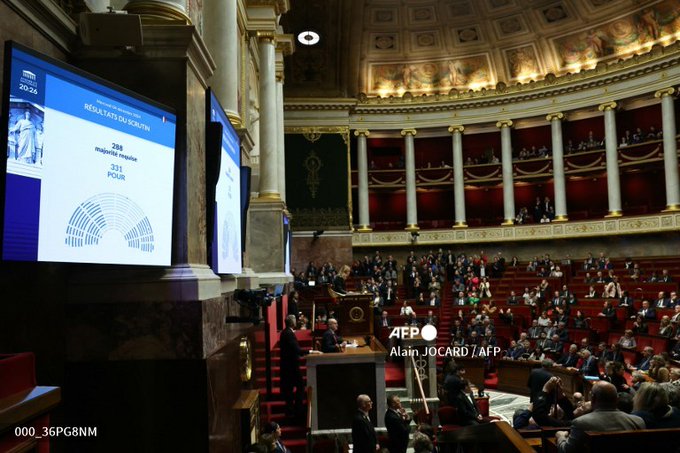 Diputados habrían tumbado el gobierno de Francia: Associated French Press