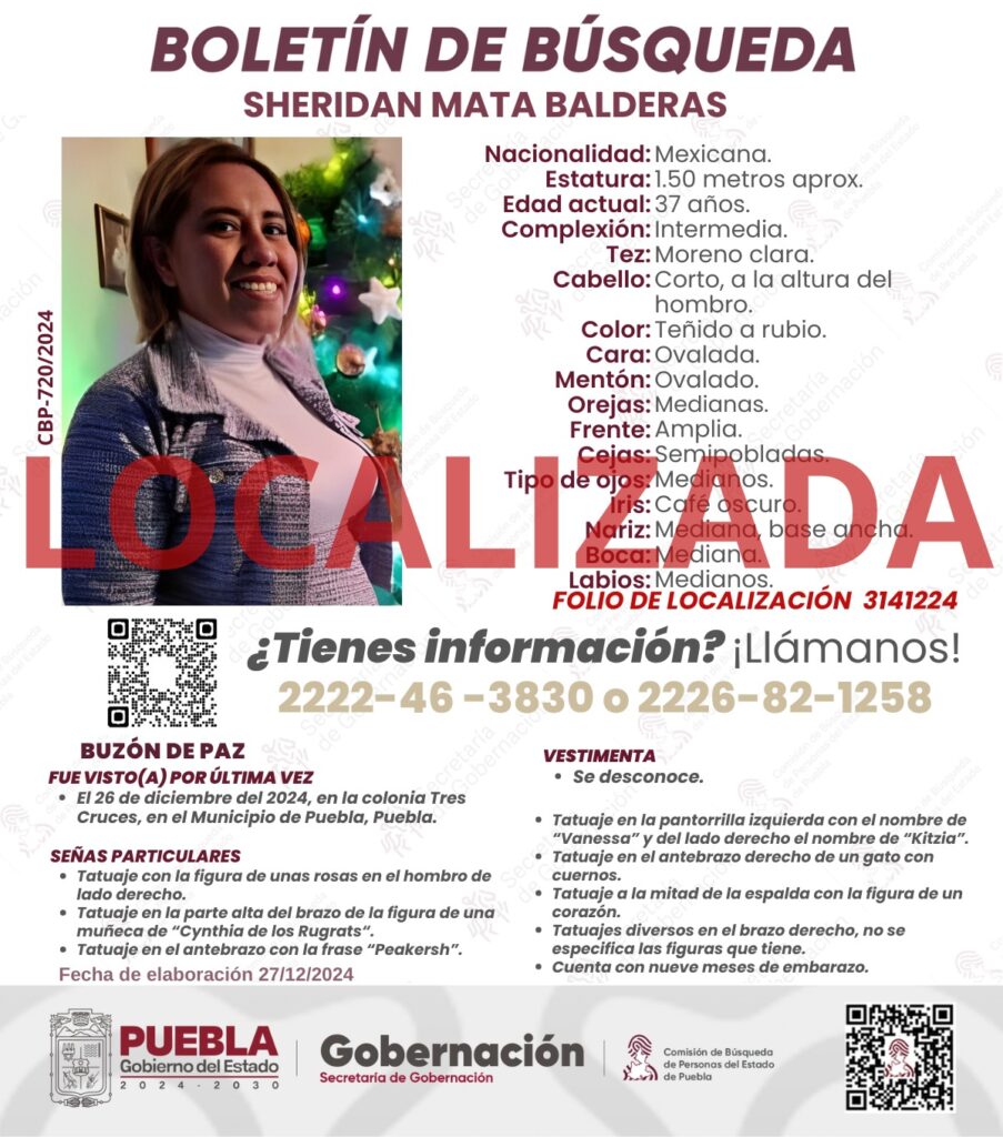 Localizan con vida y en buen estado a Sheridan Mata en Ciudad de México