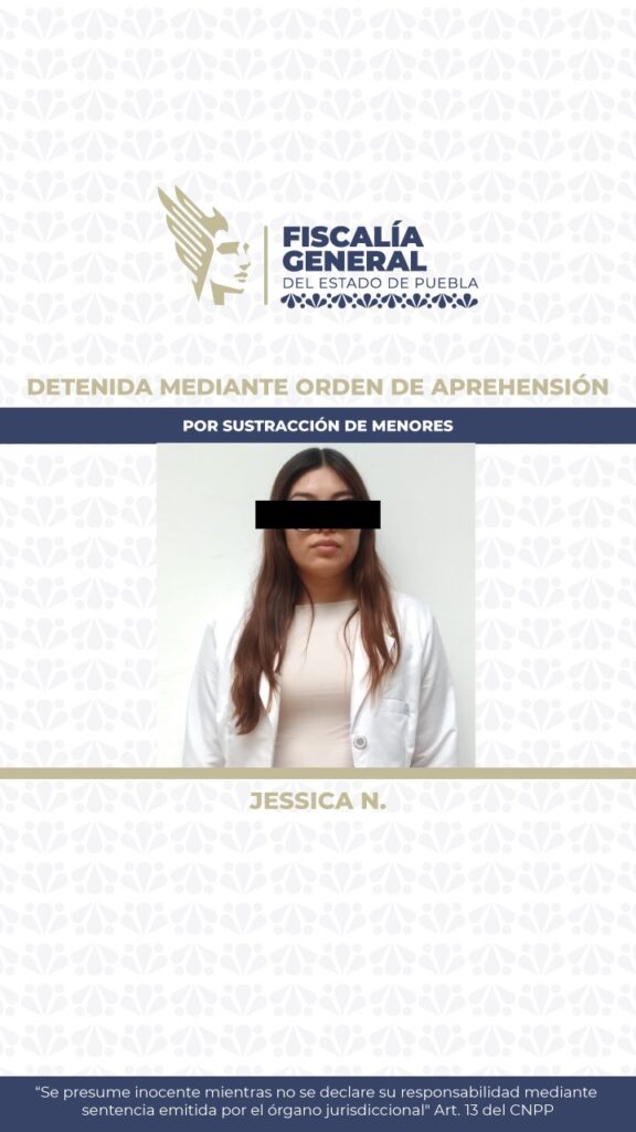 Jessica está acusada de participar en la sustracción de 3 menores