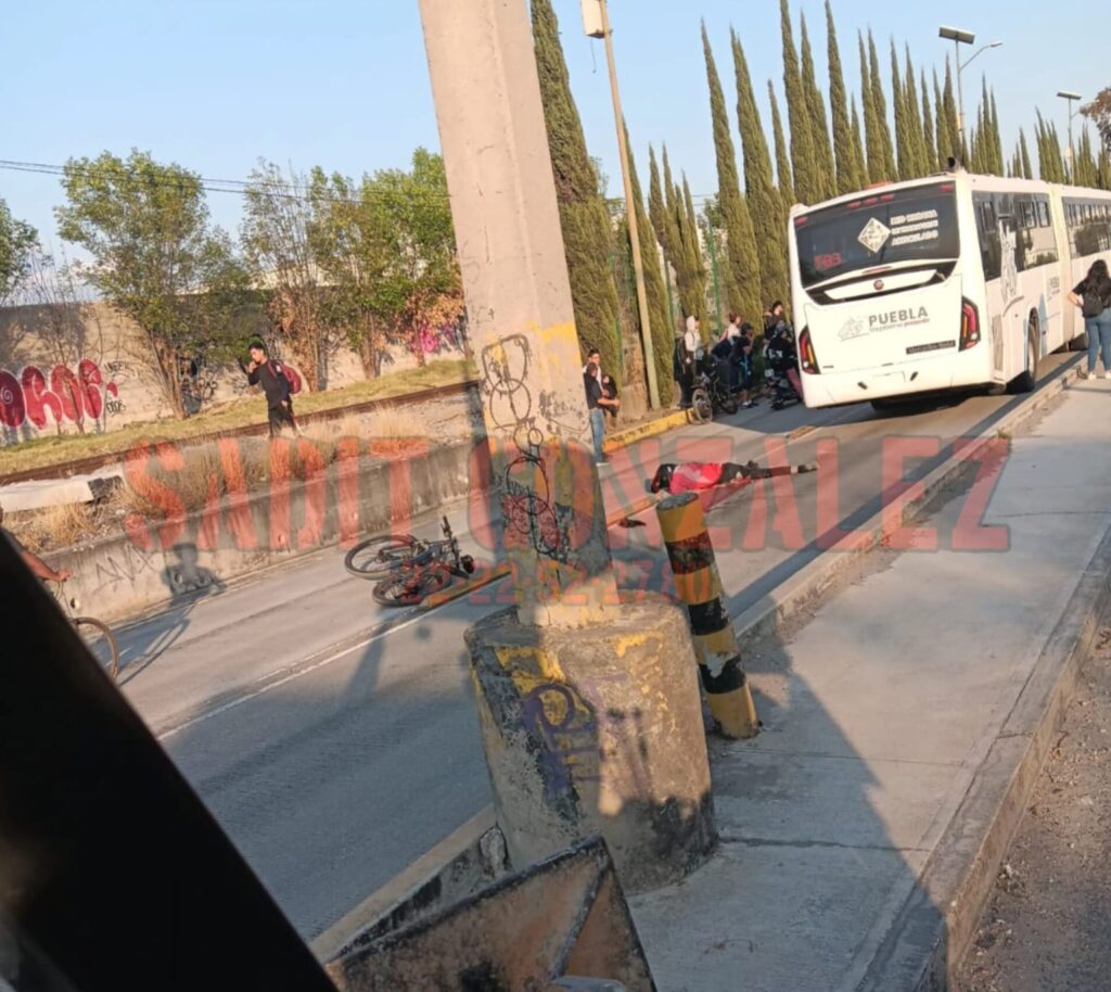 Murio ciclista atropellado por unidad de RUTA