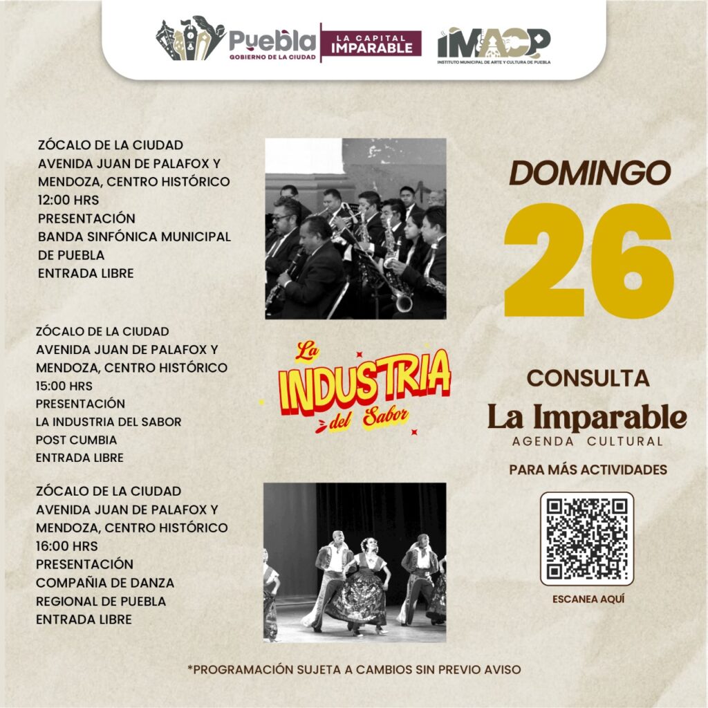 Te contamos las actividades culturales gratuitas del fin de semana en la Angelópolis