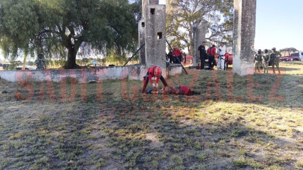 Encuentran cadáver de un hombre en pozo en Amozoc