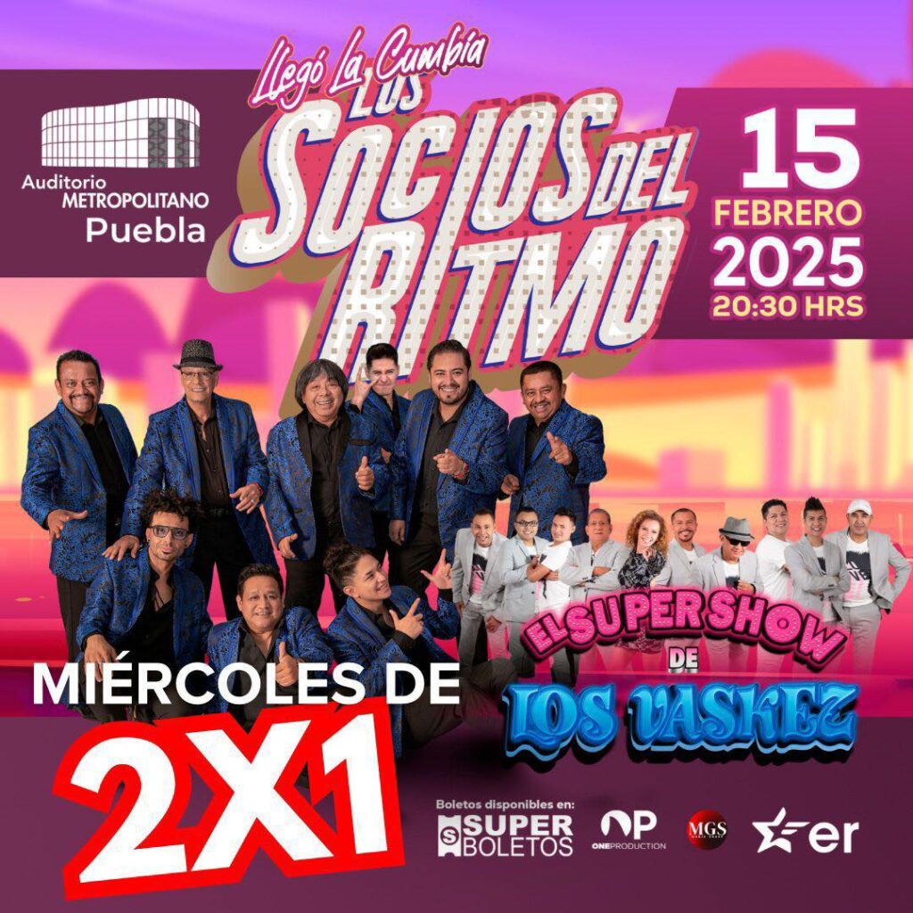 Faltan 20 días para que Los Socios del Ritmo invadan con lo mejor de sus éxitos a Puebla