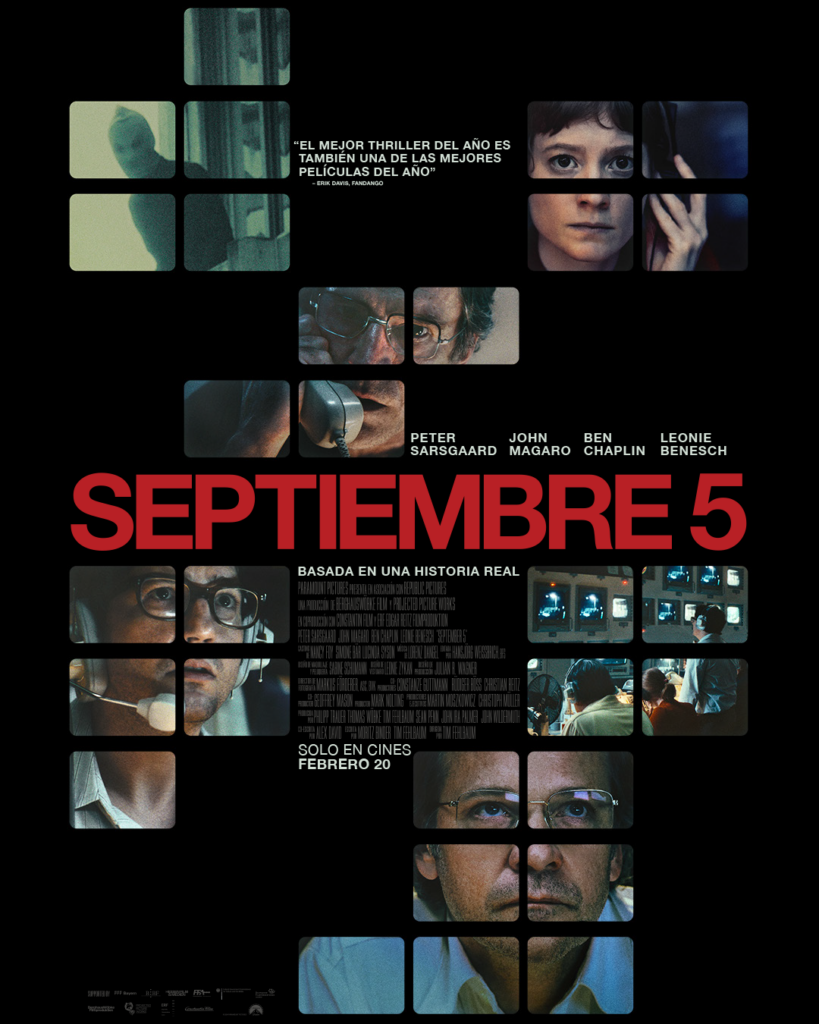 “Septiembre 5” llega a las salas de cine de la república mexicana el jueves 20 de febrero