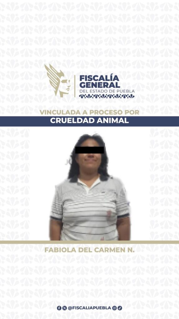 ¡Conózcanla: Fabiola sonríe a la cámara tras machetear a un perro en Huejotzingo!