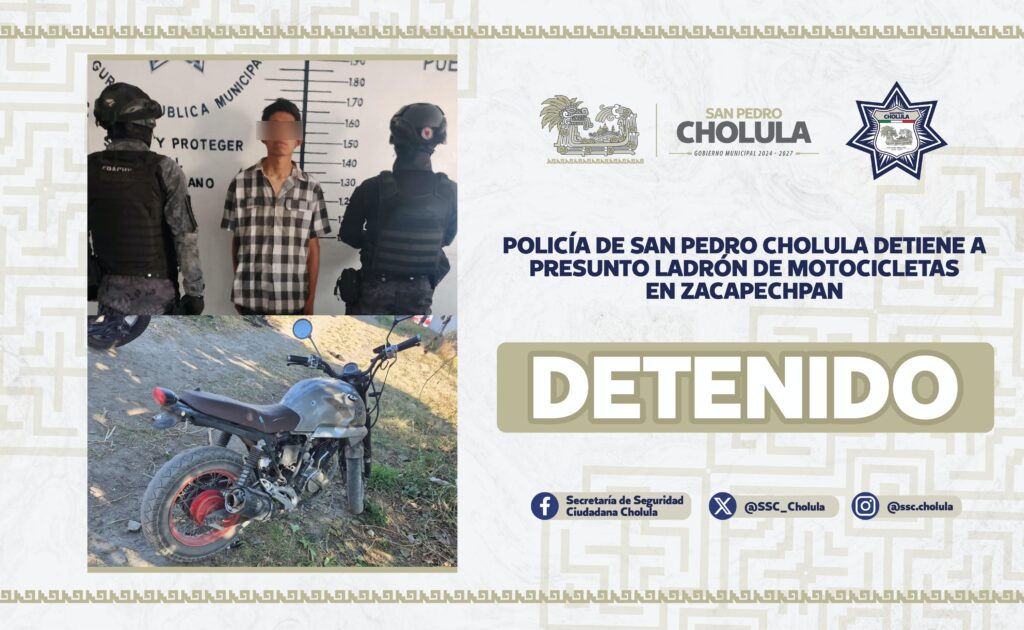 Yahir, detenido en San Pedro con una motocicleta robada